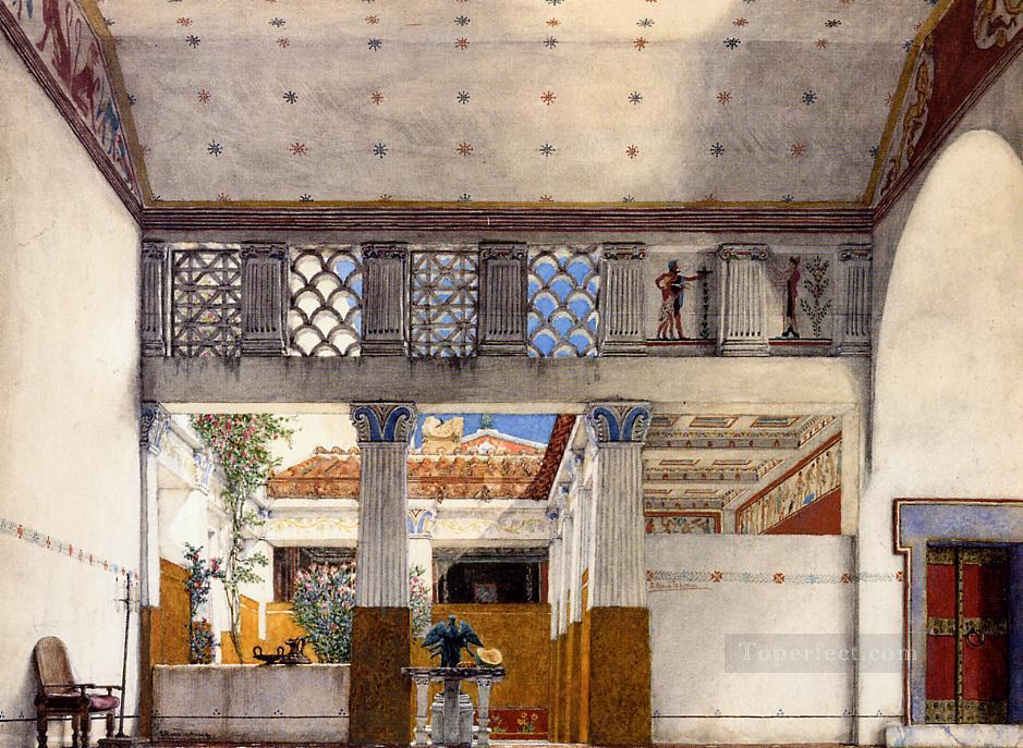 Interior of Caius Martiuss House Romantic Sir Lawrence Alma Tadema Oil Paintings